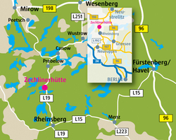 Karte mit Anfahrtsbeschreibung zum Alfred Wegener Museum.